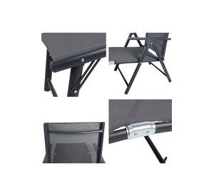 Reposera Aluminio Plegable Gris