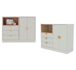 Cómoda Lille 3 cajones 2 puertas