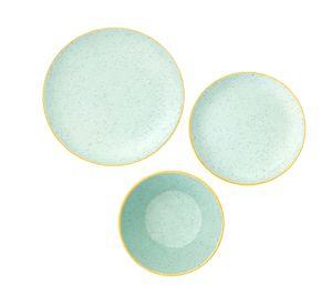 Plato Summer-Gingko menta 12 piezas