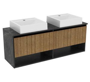 Mueble baño aéreo BN3685.0100 café/negro46.5x120x38.4 cm