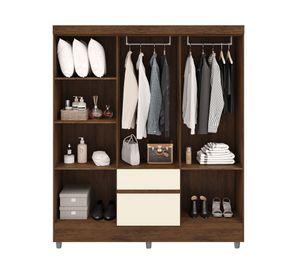 Combo clóset 6 puertas + clóset 4 puertas beige/café