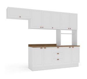 Kit cocina modular Royal blanco/café 10 puertas 3 cajones