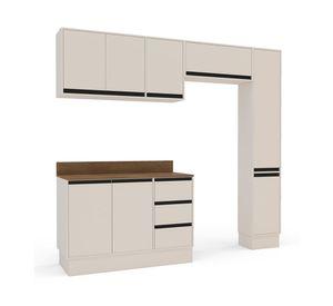 Kit cocina modular Premier L beige 8 puertas 3 cajones