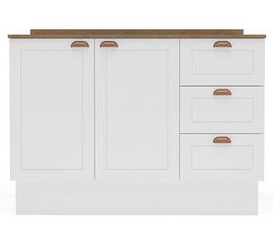 Mueble aéreo cocina Royal blanco/café 2 puertas 3 cajones