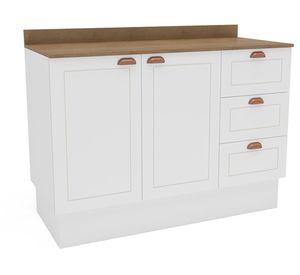 Mueble aéreo cocina Royal blanco/café 2 puertas 3 cajones