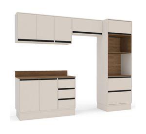 Kit cocina modular Premier beige 7 puertas 5 cajones