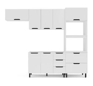 Kit cocina modular Delta blanco 8 puertas 4 cajones