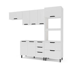 Kit cocina modular Delta blanco 8 puertas 4 cajones