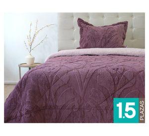 Cubrecama Jacquard sherpa obispo 1.5 plazas