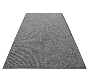 Limpiapiés alfombra ranurado gris 90 x 60 cm