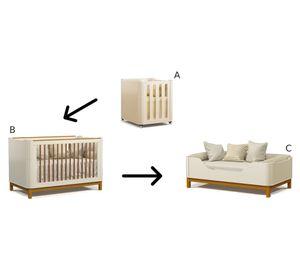 Cuna Flow 3 funciones eco wood 86.5x76x135 cm
