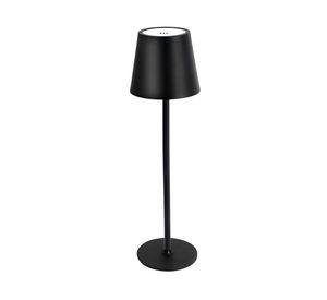Lámpara sobremesa LED solar touch negro