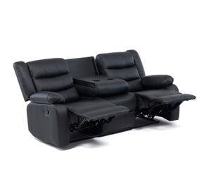 Sofa 3 Cuerpos Reclinable Portavasos Moderno Roma