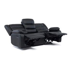 Sofa 3 Cuerpos Reclinable Portavasos Moderno Roma