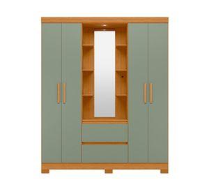 Clósets 4 puertas Olímpia Verde 200x163x47 cm