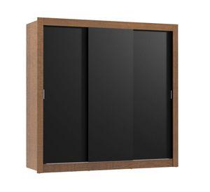 Clósets 3 puertas Monaco café/negro 205x170x51 cm