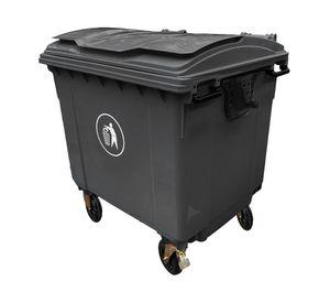 Contenedor basura con ruedas gris oscuro 1100 lt