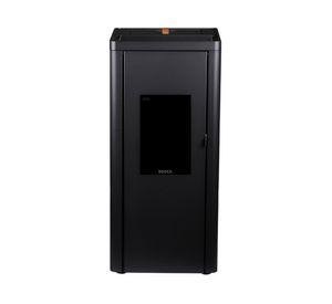 Estufa a Pellet AMG Silenzio Forgya Black Vision + Kit Vertical Pellet 80 mm