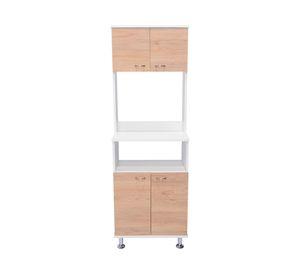 Mueble microondas Kitchen 54 blanco/rovere