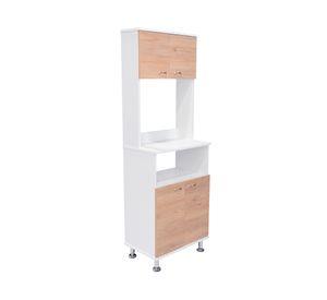 Mueble microondas Kitchen 54 blanco/rovere