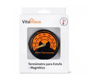 Termómetro estufas a leña negro/naranjo