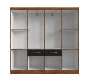Clóset 8 puertas 2 cajones 2 zapateras 58808 preto negro
