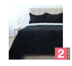 Cubrecama Jacquard negro 2 plazas