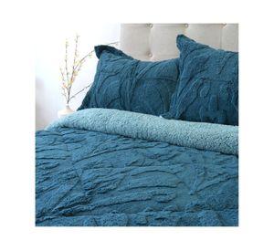 Cubrecama Jacquard azul Súper King