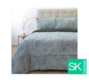 Cubrecama Jacquard gris Súper King