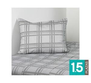 Juego de sábana 1.5 plazas 200 hilos Cuvee gris