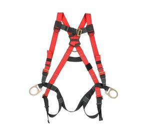 Arnés de seguridad poliéster 3 argollas rojo