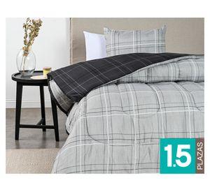Plumón Cuadra gris 1.5 plazas