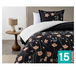 Plumón Elisse negro 1.5 plazas