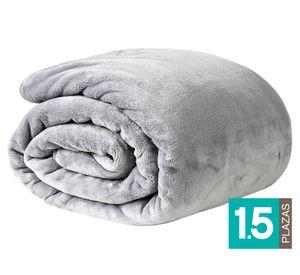 Frazada Warm Silver gris 1.5 plazas