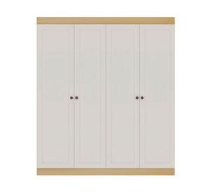 Clósets 4 puertas Europa beige/blanco 200x198x40 cm
