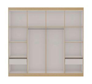 Clósets 4 puertas Europa beige/blanco 200x198x40 cm