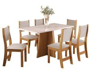 Juego comedor 6 sillas Firenze 78.1x77x50 cm