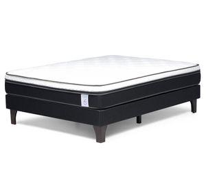 Cama europea New Style 6 2 plazas base normal + respaldo
