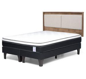 Cama europea New Style 6 2 plazas base dividida + respaldo