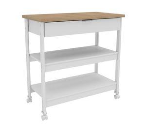 Isla cocina americana 90x86 cm Blanca