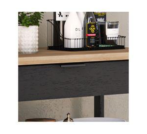 Isla cocina americana 90x86 cm Negro