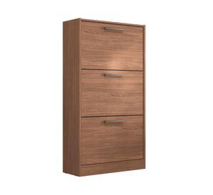Zapatero 3 puertas Plus café 126.5x67.5x25 cm
