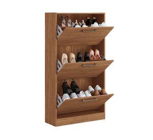 Zapatero 3 puertas Plus café 126.5x67.5x25 cm