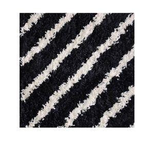 Alfombra Shaggy Guiza negro 150x200 cm