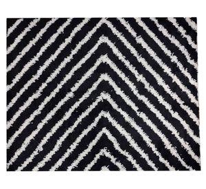 Alfombra Shaggy Guiza negro 150x200 cm