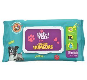 Toallitas húmedas perros/gatos 50 un.