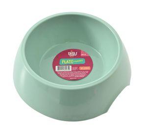Plato para mascotas plástico verde 350 ml