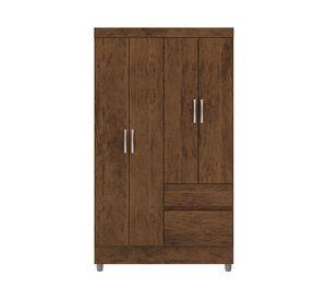 Clóset 4 puertas Americano café 181x102.6x40 cm