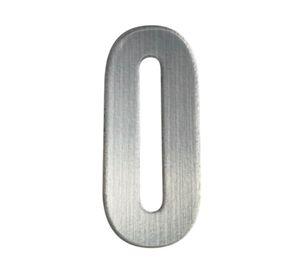 Número casa 0 aluminio 7.5 x 3 cm