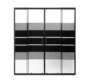 Mampara ajustable Style negro 185x180 cm